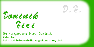 dominik hiri business card